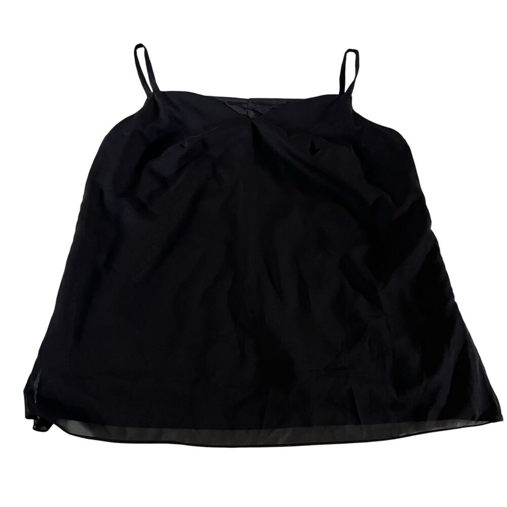 Black Plus Size Layered Cami Tank Top Sz 20W Capsule Wardobe Minimalist